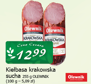 Kiełbasa krakowska sucha 255g Olewnik